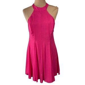 HYFVE Mini Dress Bright Pink Halter Size M Open Back Party